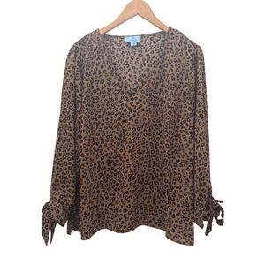 CeCe Leopard Print Blouse